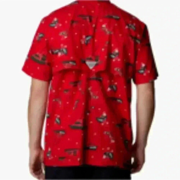 NEW Columbia PFG Marlins & Martinis Red Trollers‎ Vented Fishing Shirt Mens XXL - Picture 3 of 12